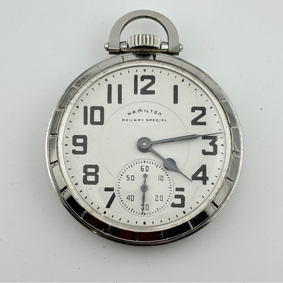 Hamilton Railway Special Lever-Set 6 Adj. Open Face 16s Pocket Watch c. 1964 - Picture 4 of 12